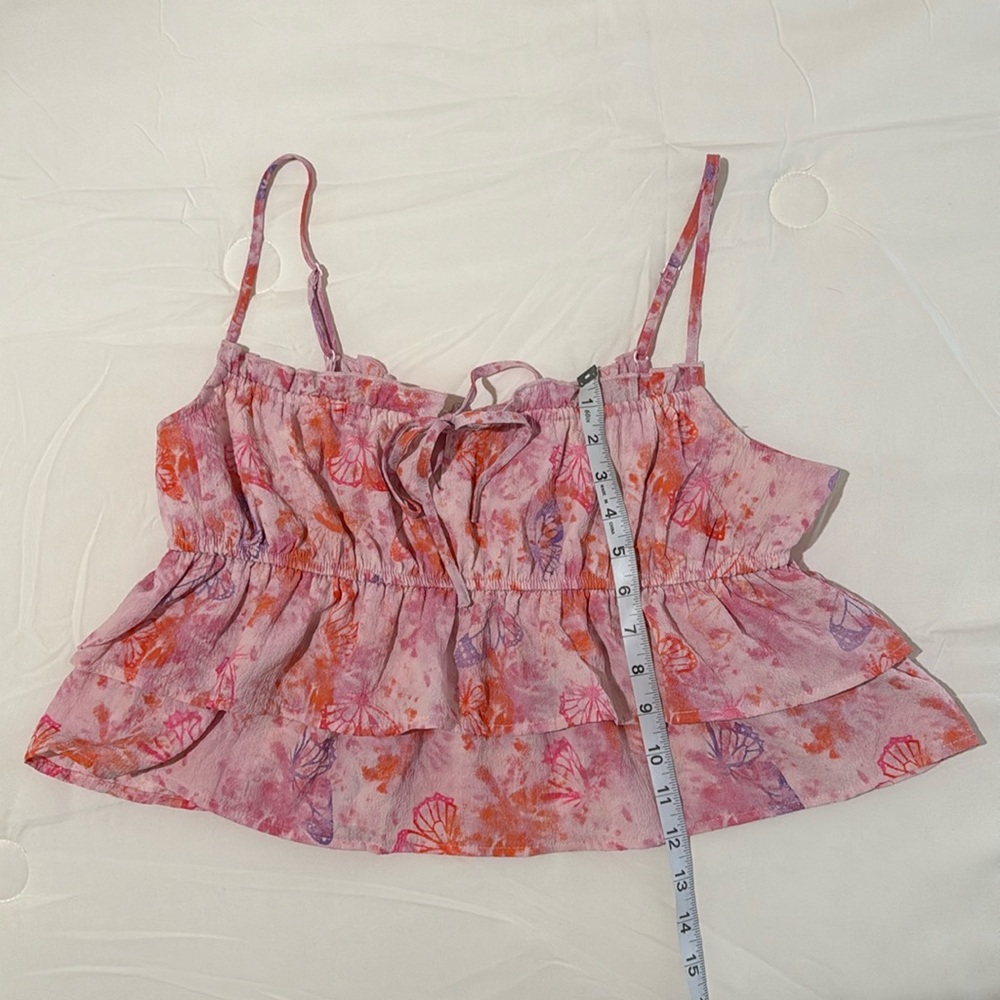 Women’s Size Large Crop Top Pink Tank